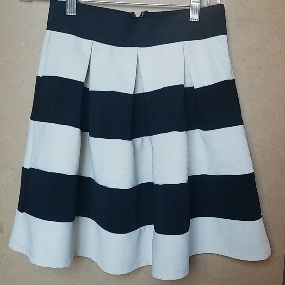 Ya Los Angeles Black and white striped skirt